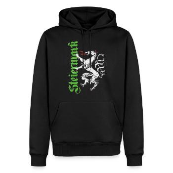Steiermark Panther Wappen Steirer Bua Madl Retro - Männer Premium Bio Hoodie - Schwarz - Vorne - Nico (187cm)