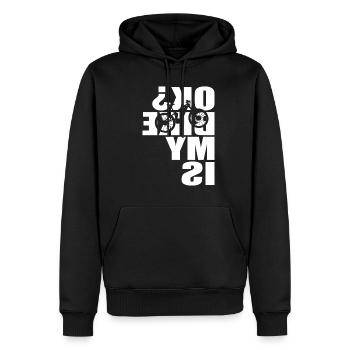 E-Bike Bike Is My Bike Ok - Cyclist - Men’s Premium Organic Hoodie - black - Front - Nico (187cm)