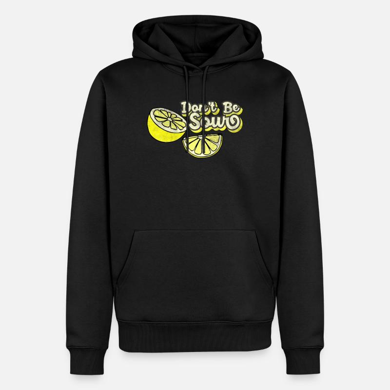 Citron Soyez pas amers citrons - Sweat à capuche Premium bio Homme - noir