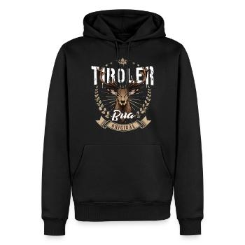Tiroler Bua Hirsch Tirol Lausbua Geschenk Männer - Männer Premium Bio Hoodie - Schwarz - Vorne - Nico (187cm)