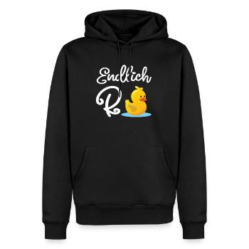 Endlich Rentnerin - Endlich Rente Ente - Männer Premium Bio Hoodie - Schwarz - Vorne - Nico (187cm)