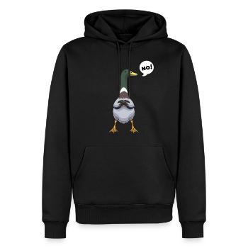 Sture Laufente Non Laufenten - Sweat à capuche Premium bio Homme - noir - Devant - Nico (187cm)
