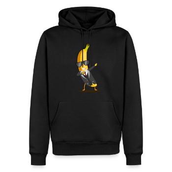 Banane mit Anzug - Dab lustige tanzende Frucht - Männer Premium Bio Hoodie - Schwarz - Vorne - Nico (187cm)