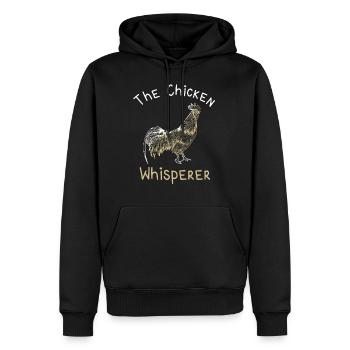 The Chicken Whisperer Hahn Bauer Geflügel Landwirt - Männer Premium Bio Hoodie - Schwarz - Vorne - Nico (187cm)