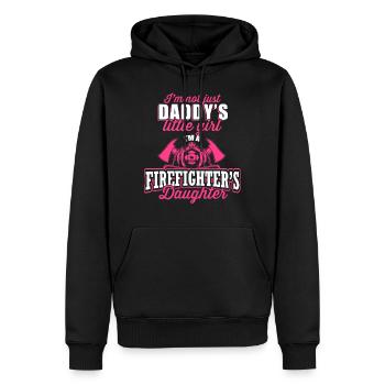 Firefighter's Daughter Firefighting Fireman Fire R - Männer Premium Bio Hoodie - Schwarz - Vorne - Nico (187cm)
