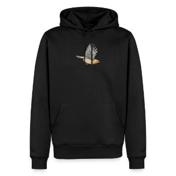 Rotkehlchen I Vogel Jäger Wald Motiv für - Männer Premium Bio Hoodie - Schwarz - Vorne - Nico (187cm)