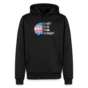 LGBT Transgenre Mois Trans Gay Cerveau Pride - Sweat à capuche Premium bio Homme - noir - Devant - Nico (187cm)