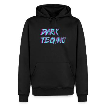 Darktechno Techno Tekke Raver Party Techno Girl - Männer Premium Bio Hoodie - Schwarz - Vorne - Nico (187cm)