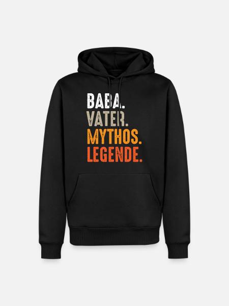Baba Papa Türkei Vatertag bester Papa Geschenk - Männer Premium Bio Hoodie - Schwarz