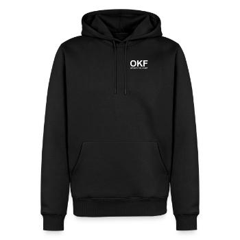 OKF Ortskontrollfahrt Minimalistisch Brust - Männer Premium Bio Hoodie - Schwarz - Vorne - Nico (187cm)