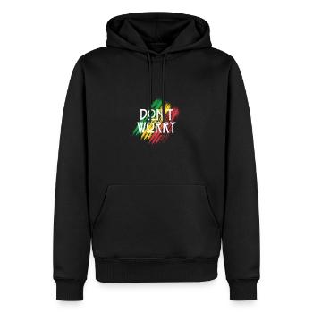 Jamaïque Don’t Worry Rasta Life - Sweat à capuche Premium bio Homme - noir - Devant - Nico (187cm)