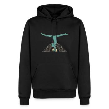 Gymnaste gymnaste gymnastique gymnastique - Sweat à capuche Premium bio Homme - noir - Devant - Nico (187cm)