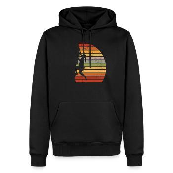 Geschenk Kletterer Boulderer klettern - Männer Premium Bio Hoodie - Schwarz - Vorne - Nico (187cm)