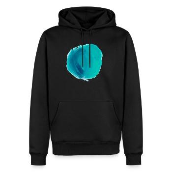 Kreis Aquarell - Männer Premium Bio Hoodie - Schwarz - Vorne - Nico (187cm)