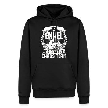 Spruch Opa Und Enkel Das Perfekte Chaos Team - Männer Premium Bio Hoodie - Schwarz - Vorne - Nico (187cm)