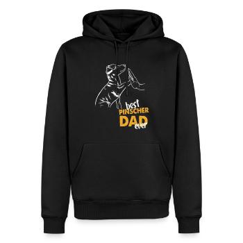 Best Pinscher Dad Ever Doberman Papa Pinscher - Männer Premium Bio Hoodie - Schwarz - Vorne - Nico (187cm)