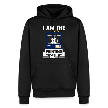 I Am The 3D Printing Guy 3D Printing Machine Plast - Männer Premium Bio Hoodie - Schwarz - Vorne - Nico (187cm)
