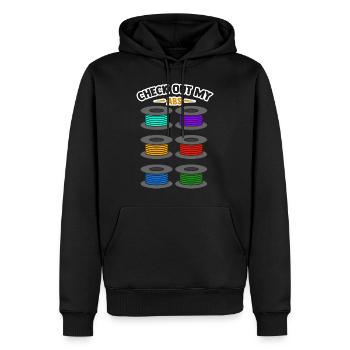 Check Out My Abs Funny 3D Printing Filament Protot - Männer Premium Bio Hoodie - Schwarz - Vorne - Nico (187cm)