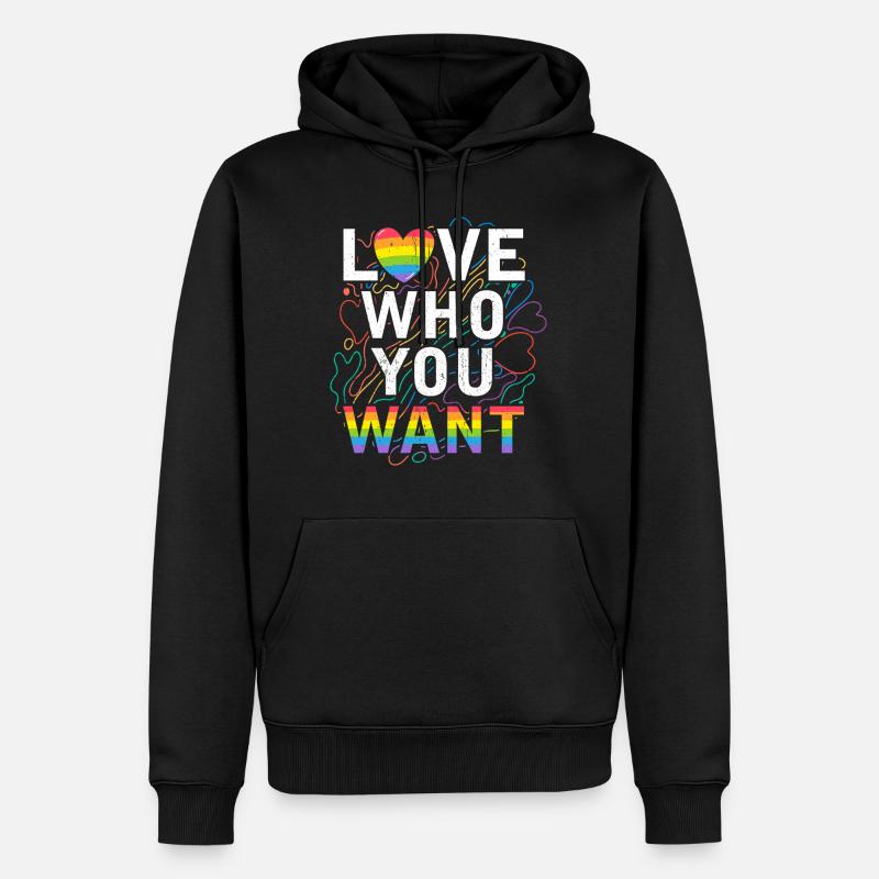 LGBT - Männer Premium Bio Hoodie - Schwarz