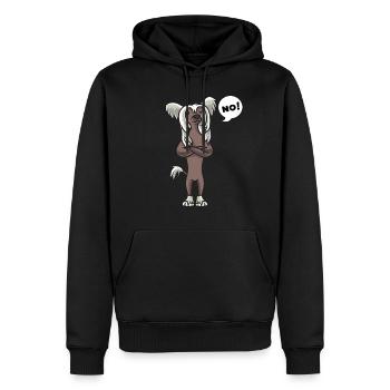 Muet de chinois - Sweat à capuche Premium bio Homme - noir - Devant - Nico (187cm)