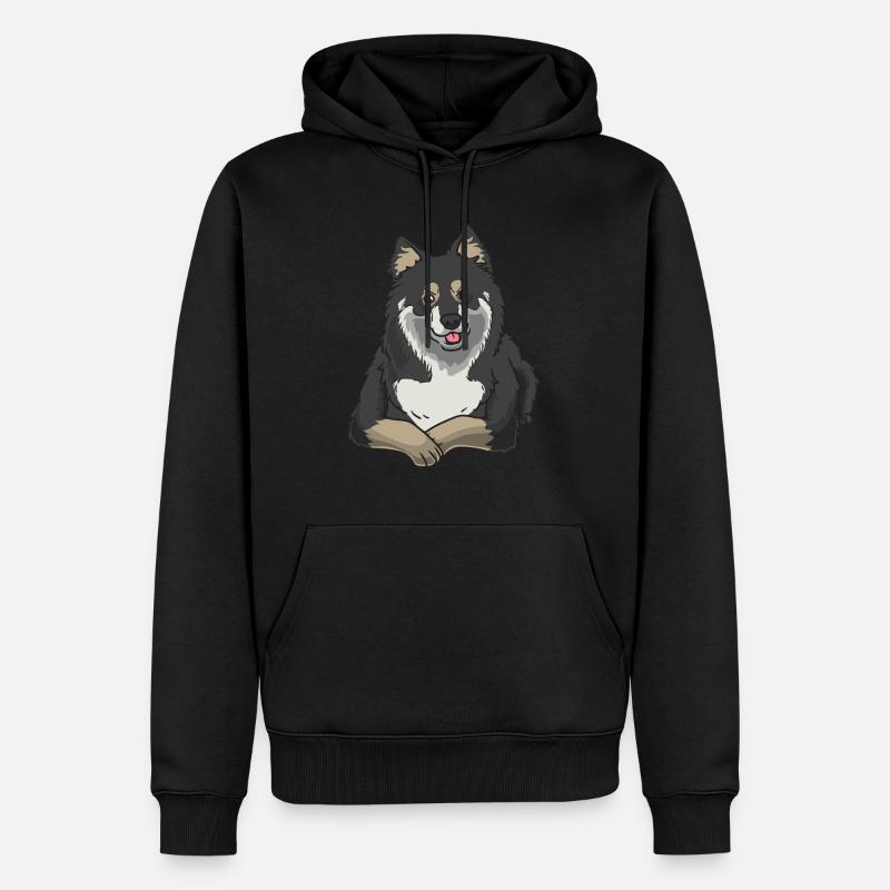 Finnischer Lapphund - Männer Premium Bio Hoodie - Schwarz