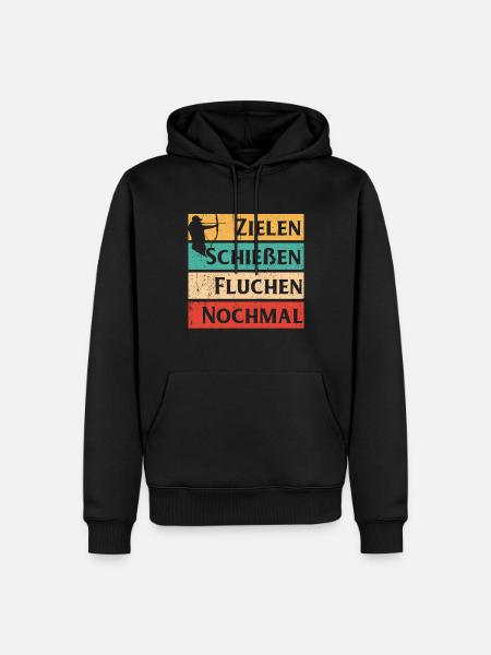Bogenschießen - Männer Premium Bio Hoodie - Schwarz