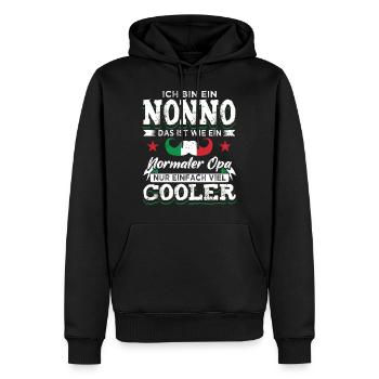 Italienischer Opa Bester Nonno - Männer Premium Bio Hoodie - Schwarz - Vorne - Nico (187cm)