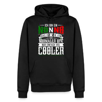 Italienischer Opa Bester Nonno - Männer Premium Bio Hoodie - Schwarz - Vorne - Nico (187cm)
