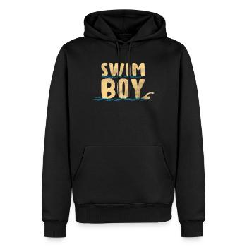 Schwimm Schwimmer Schwimmen Jungs - Männer Premium Bio Hoodie - Schwarz - Vorne - Nico (187cm)