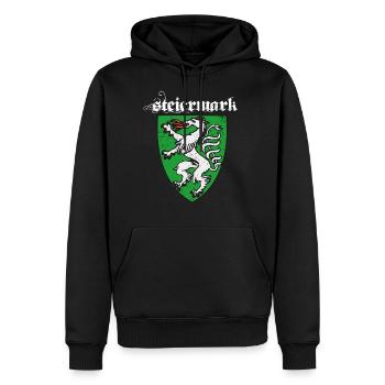 Steiermark Wappen Panther Steirer Bua Madl Retro - Männer Premium Bio Hoodie - Schwarz - Vorne - Nico (187cm)