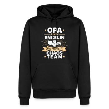 Spruch Opa Und Enkelin Das Perfekte Chaos Team - Männer Premium Bio Hoodie - Schwarz - Vorne - Nico (187cm)