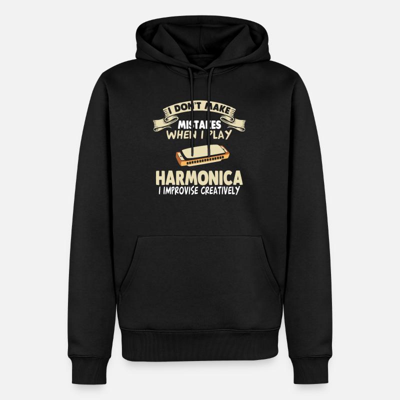 Harmonica Harmonica Harmonica Harmonica - Sweat à capuche Premium bio Homme - noir