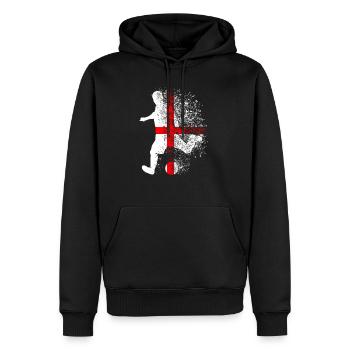 England Fußballer Fußball Fußballspieler - Männer Premium Bio Hoodie - Schwarz - Vorne - Nico (187cm)