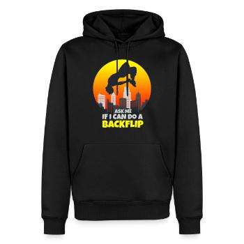 I Can Do Backflip Parkour Freerunning Traceurs Tra - Männer Premium Bio Hoodie - Schwarz - Vorne - Nico (187cm)