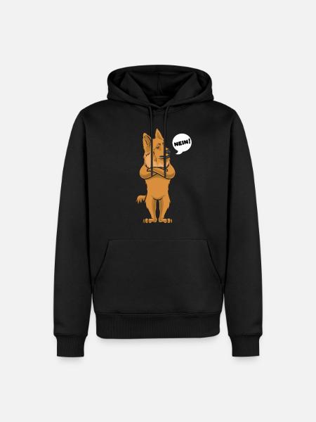 Sturer Harzer Fuchs Hund - Männer Premium Bio Hoodie - Schwarz