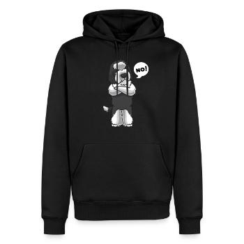 Sturer Sheepadoodle Chien - Sweat à capuche Premium bio Homme - noir - Devant - Nico (187cm)