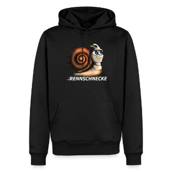 Rennschnecke Joggen Laufen Läufer Sport Marathon - Männer Premium Bio Hoodie - Schwarz - Vorne - Nico (187cm)