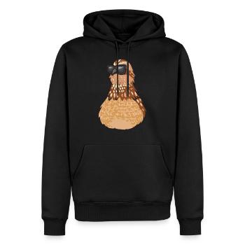 Cailles avec lunettes de soleil - Sweat à capuche Premium bio Homme - noir - Devant - Nico (187cm)