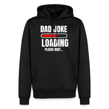 Dad Jokes Loading Lustiges Vater Papa Daddy Shirt - Männer Premium Bio Hoodie - Schwarz - Vorne - Nico (187cm)