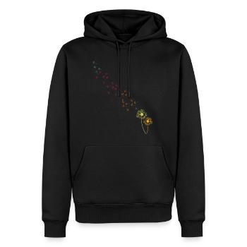 Dandelion dandelion - Men’s Premium Organic Hoodie - black - Front - Nico (187cm)