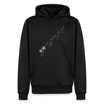 Pissenlit - Sweat à capuche Premium bio Homme - noir - Devant - Nico (187cm)