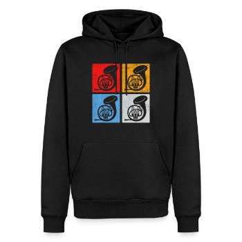 French horn - Männer Premium Bio Hoodie - Schwarz - Vorne - Nico (187cm)