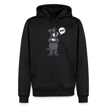 Rons de naine - Sweat à capuche Premium bio Homme - noir - Devant - Nico (187cm)