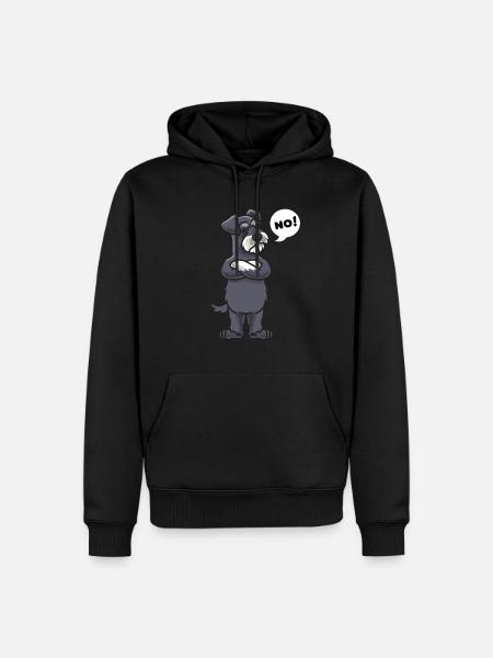 Stubborn miniature schnauzer - Men’s Premium Organic Hoodie - black
