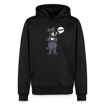 Sturer Zwergschnauzer - Männer Premium Bio Hoodie - Schwarz - Vorne - Nico (187cm)