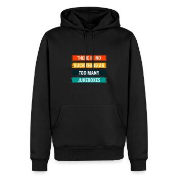 Jukebox le coffret musique - Sweat à capuche Premium bio Homme - noir - Devant - Nico (187cm)