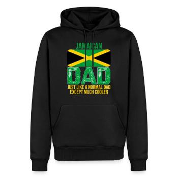 Drapeau de la Jamaïque papa jamaïcain pour la fête des pères - Sweat à capuche Premium bio Homme - noir - Devant - Nico (187cm)