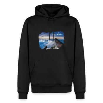 ciel02 - Sweat à capuche Premium bio Homme - noir - Devant - Nico (187cm)