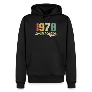 44ème anniversaire 44 ans cadeau né en 1978 - Sweat à capuche Premium bio Homme - noir - Devant - Nico (187cm)