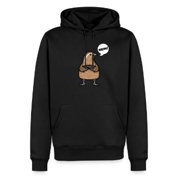 Sture Wachtel - Männer Premium Bio Hoodie - Schwarz - Vorne - Nico (187cm)